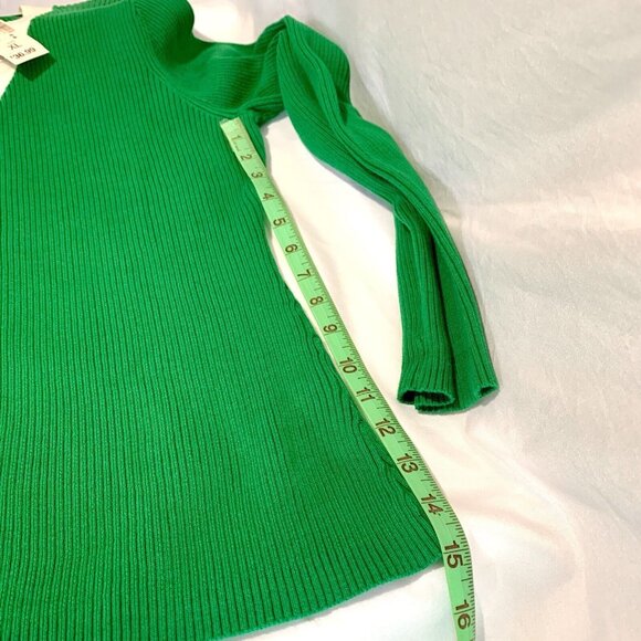 VTG Y2K Dress Barn Womens Long Sleeve Button Up Cardigan Sweater Green Sz M NWT - Picture 11 of 11